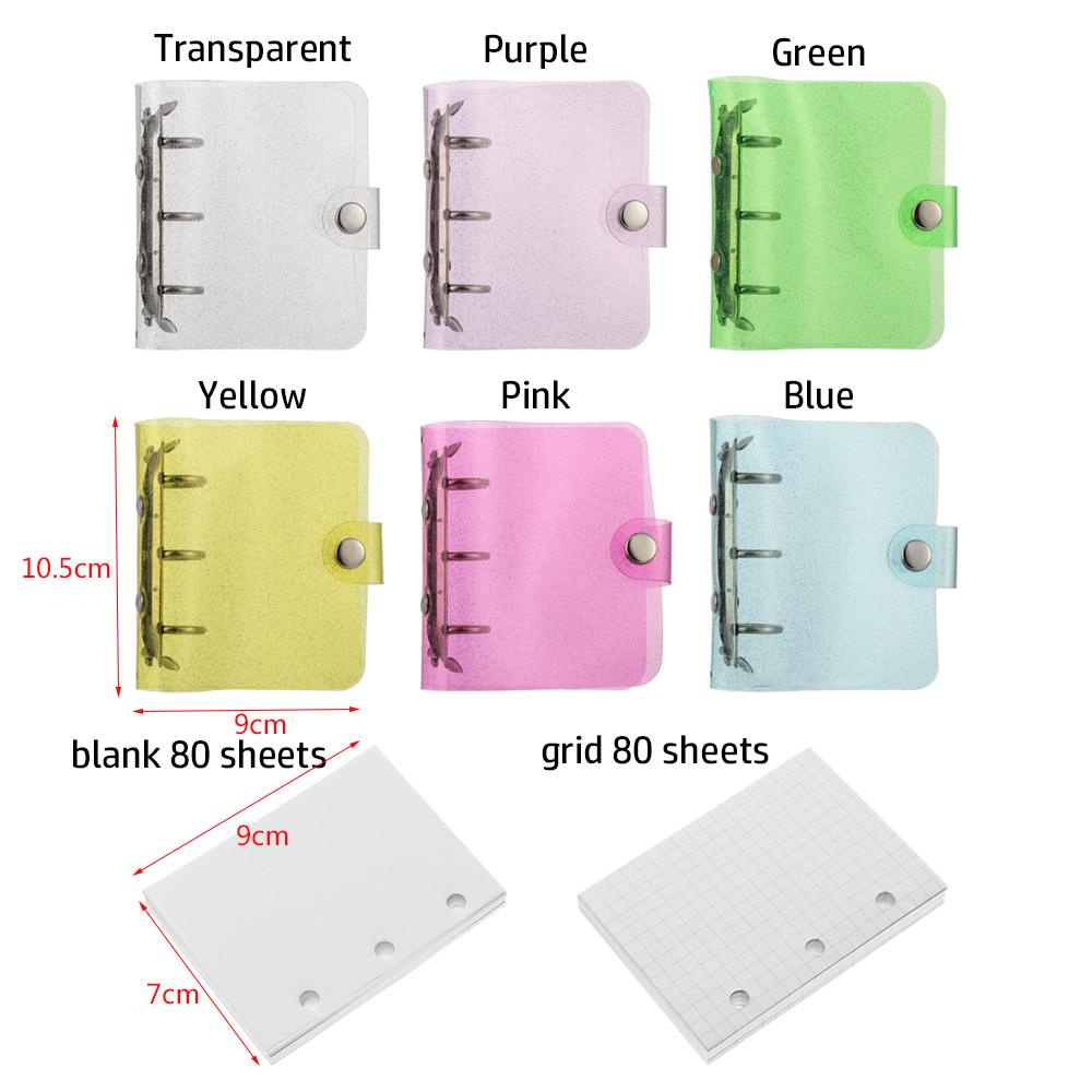 TOP Cover Notebook Mini Stationery File Folder Hand Akun Diary Buku Harian Loose-leaf Refill