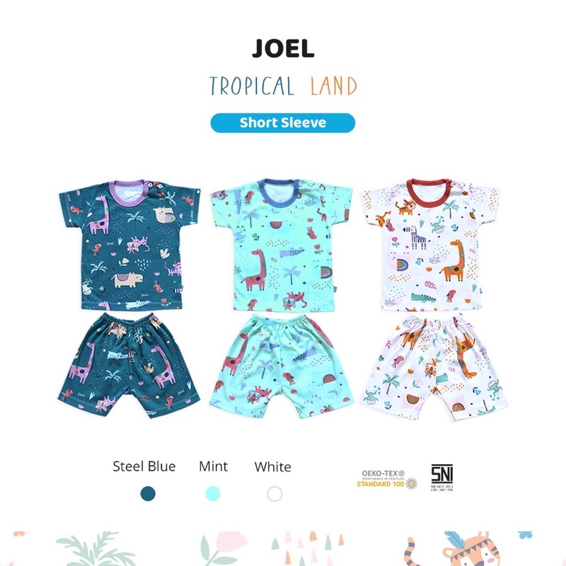 Baju Bayi Setelan Pendek - Joel Tropical Land Short Sleeve