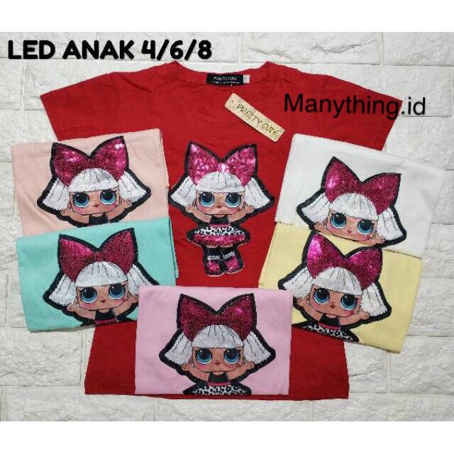 PROMO KAOS LED ANAK 6 pcs = 200 rb / 12 pcs =395rb JAKARTA READY