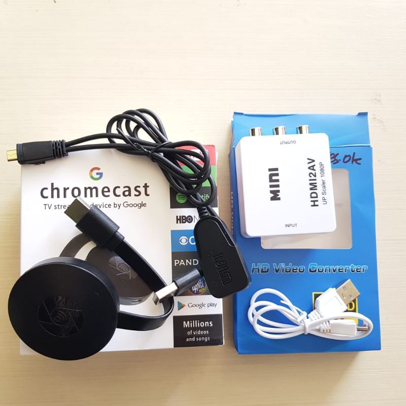 Penghubung Hp android ke Tv Tabung Paket Alat dari Hp ke Tv tabung Anycast Tv tabung