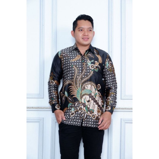 KEMEJA BATIK PRIA SEMI SUTRA SILKY PREMIUM