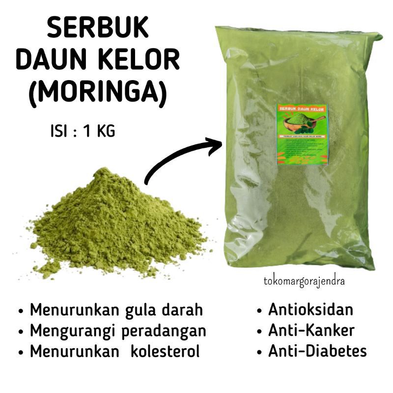 

Serbuk Powder Daun Kelor Moringa Per 500 Gram