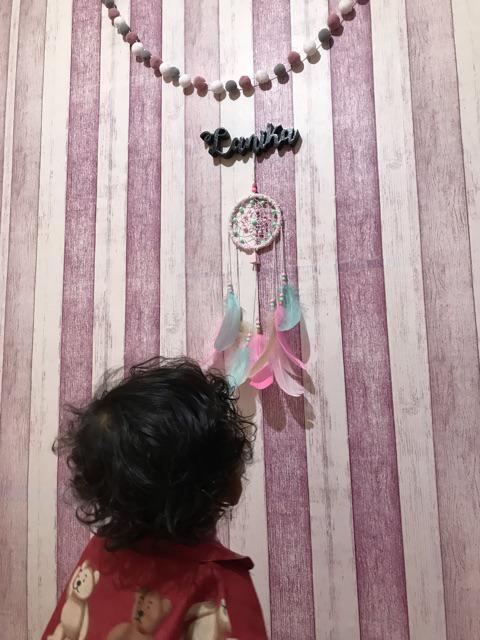 Grosir Murah - Wallpaper Sticker Dinding Kayu Rustic Dusty Pink Cream 45cm X 10 Mtr