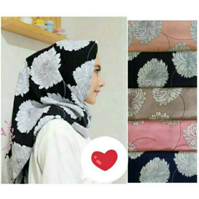 JILBAB SEGIEMPAT MAXMARA MOTIF BUNGA / JILBAB MAXMARA MOTIF MOONLIGHT JILBAB MAXMARA BULU