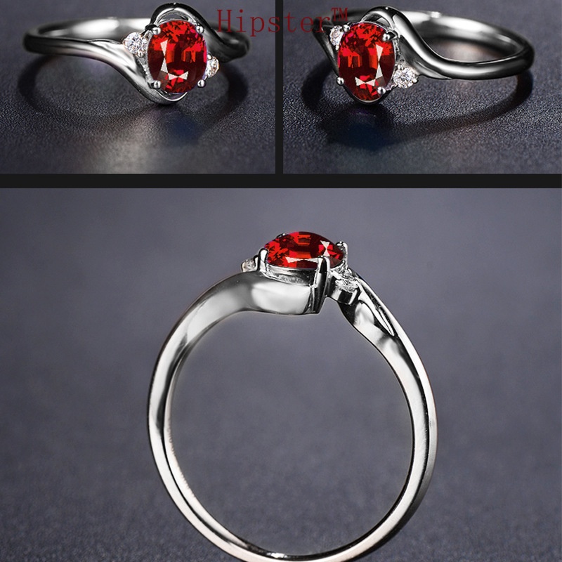 Retro Fashion Elegance Inlaid Ruby Adjustable Ring