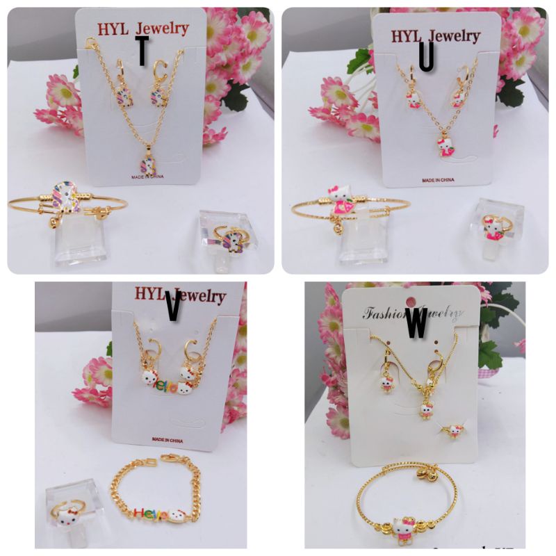 SDRY17. Xuping set anak- anak lapis emas (cincin+kalung+gelang+anting)