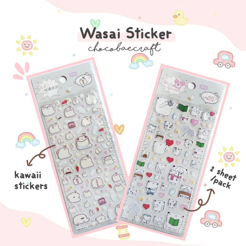 

Wasai Sticker Lucu Karakter untuk Scrapbooking / Bullet Journal /Diary