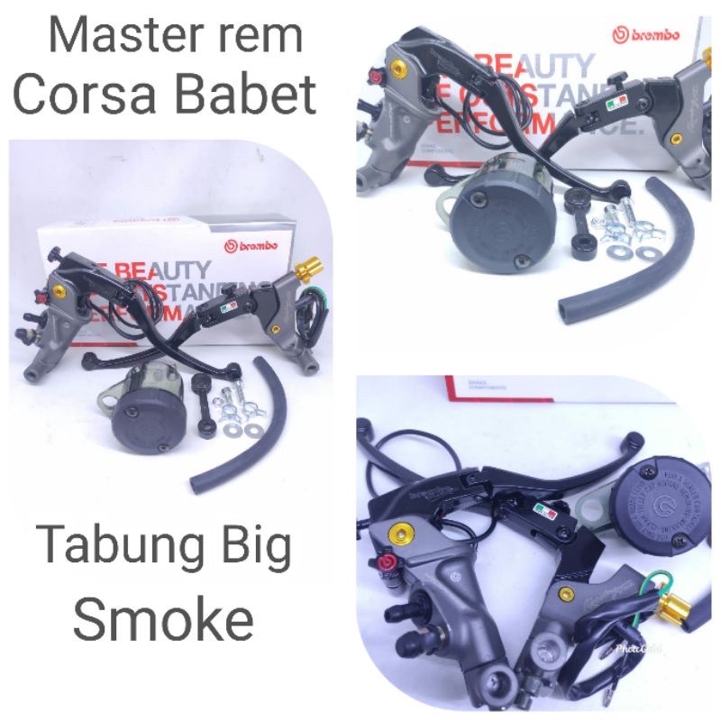 Master Rem BREMB0 RCS19 (1 Tabung Size Big Smoke) 1 Set Universal Motor , Nmax,Aerox,Xmax,Beat,Vario,Klx,Crf,Wr,Rx King,Vixion,Cbr,Cb,Xabre,Byson,Mio,Ninja,Jupiter,Vega,Force1,Fizr,Pcx,MxKing,MegaPro,GlPro,Sonic,R15,R25,Zx, Model RCB S1