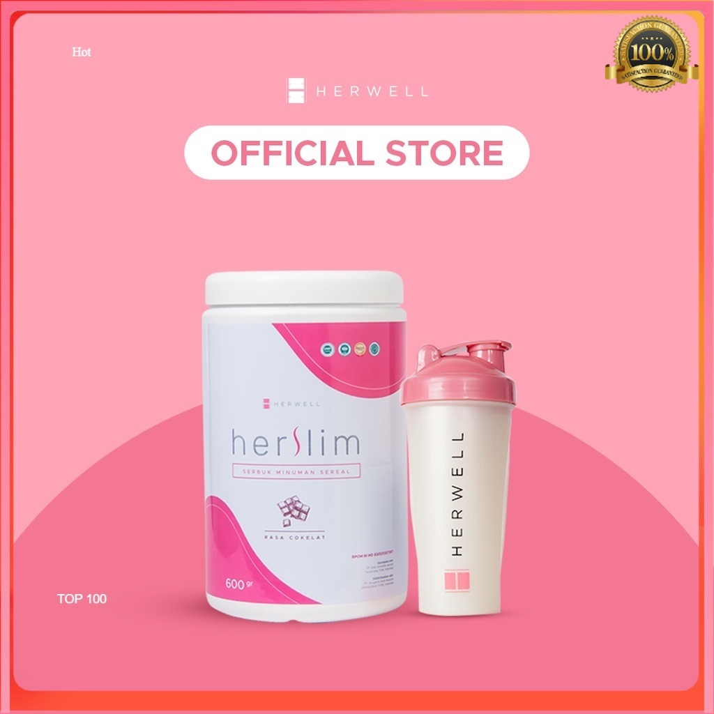 Herslim Susu diet + Shaker  Herwel BPOM HALAL ORIGINAL ORI OFFICIAL STORE Herwell ASLI