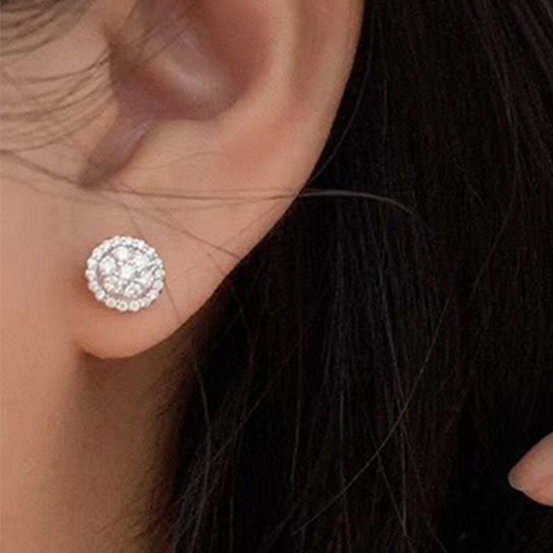 Fancyqube Anting Stud Serbaguna Warna Silver Untuk Wanita