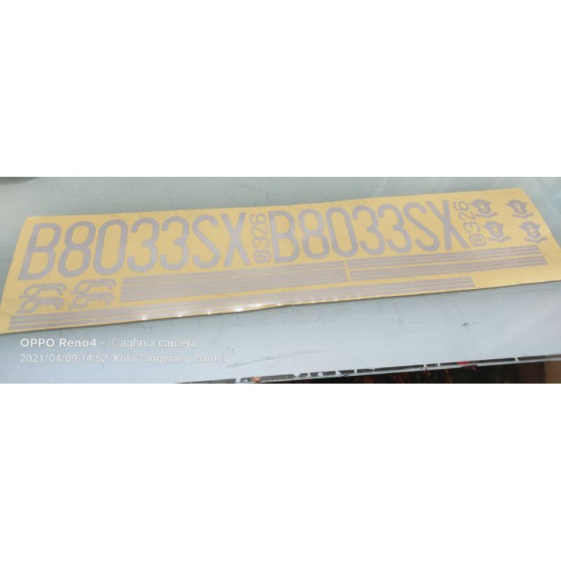 sticker angka plat nomor mobil