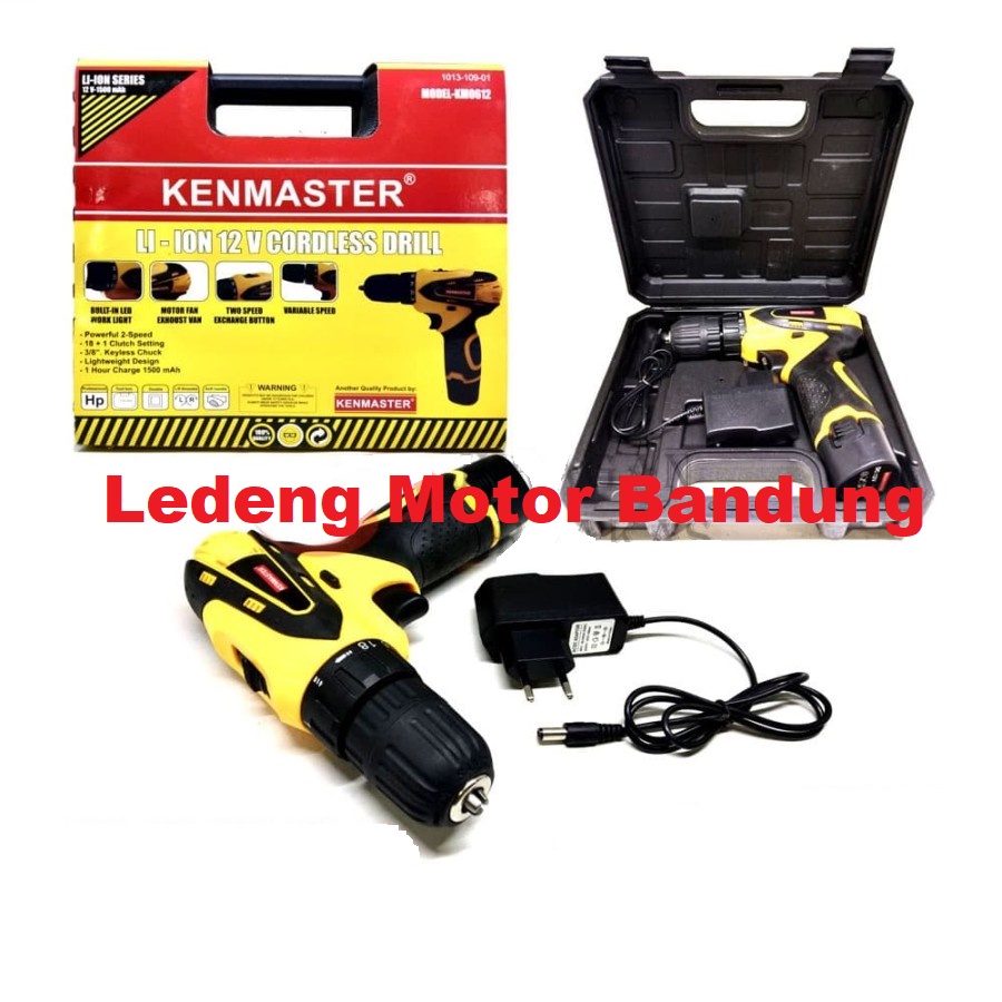 Mesin Bor Tangan Cordless Besar Obeng Drill Portable Battery