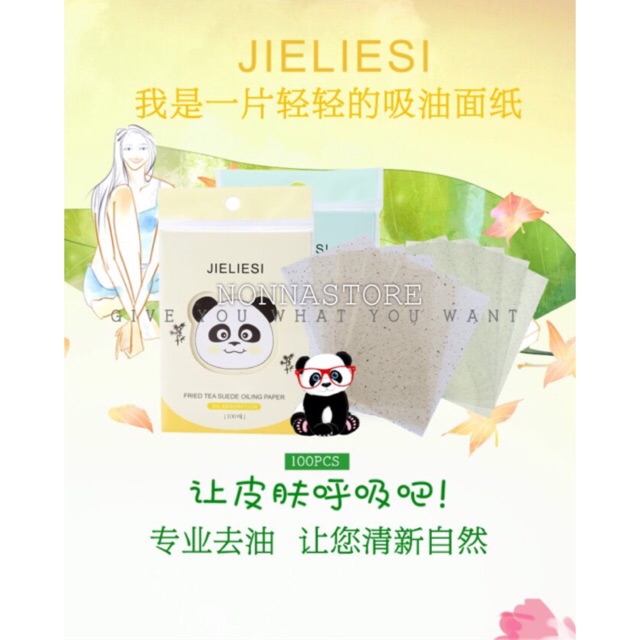 Oil Absorbtion - Face Paper Cartoon Kertas Wajah Minyak PANDA JIELESI KOREA IMPORT