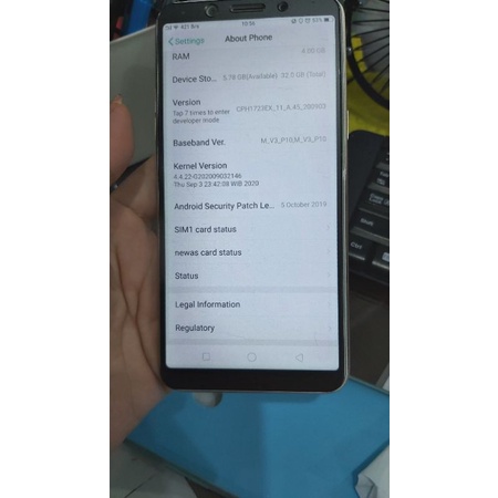 HP PONSEL OPPO F5 SECOND