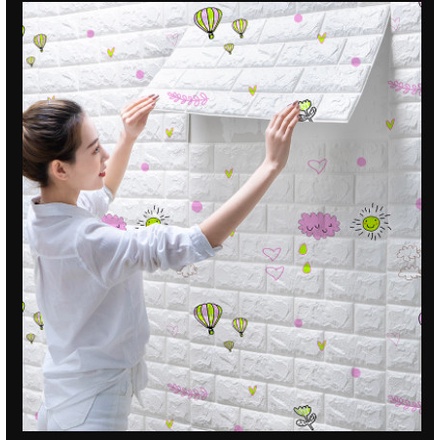 Wallapaper 3D FOAM / Motif Anak tebal 3MM / Wall Foam Dinding-4