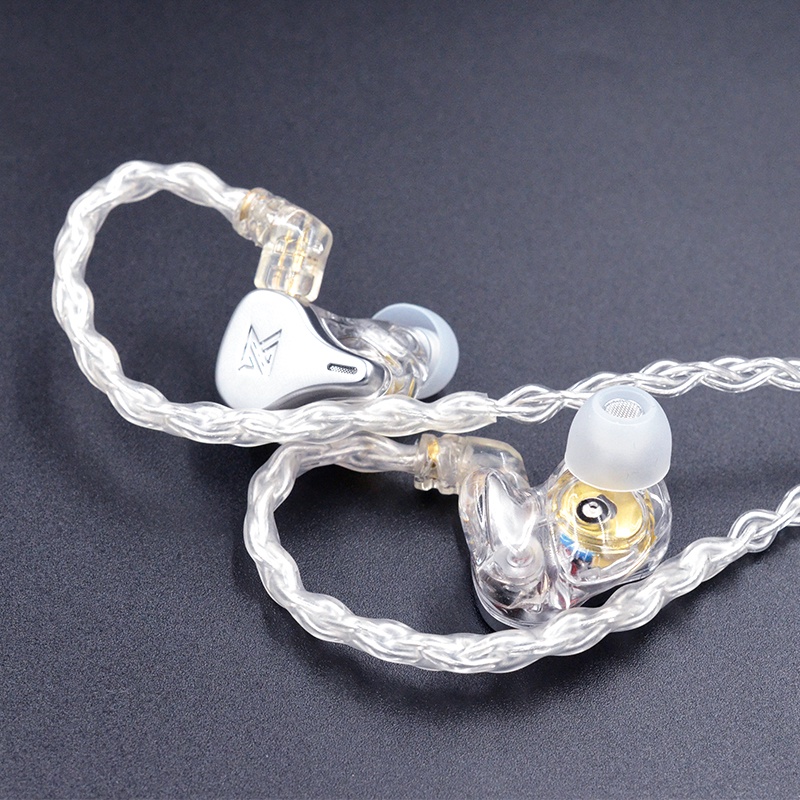 Kz Kabel Earphone 8 Core OFC Lapis Silver Dengan Jack 3.5mm 2Pin Untuk KZ DQ6 ZSX ASX ZAX ZSN PRO AS16