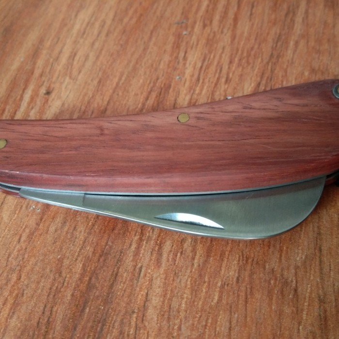 Pisau Lipat Okulasi  Gagang kayu-pisau lipat