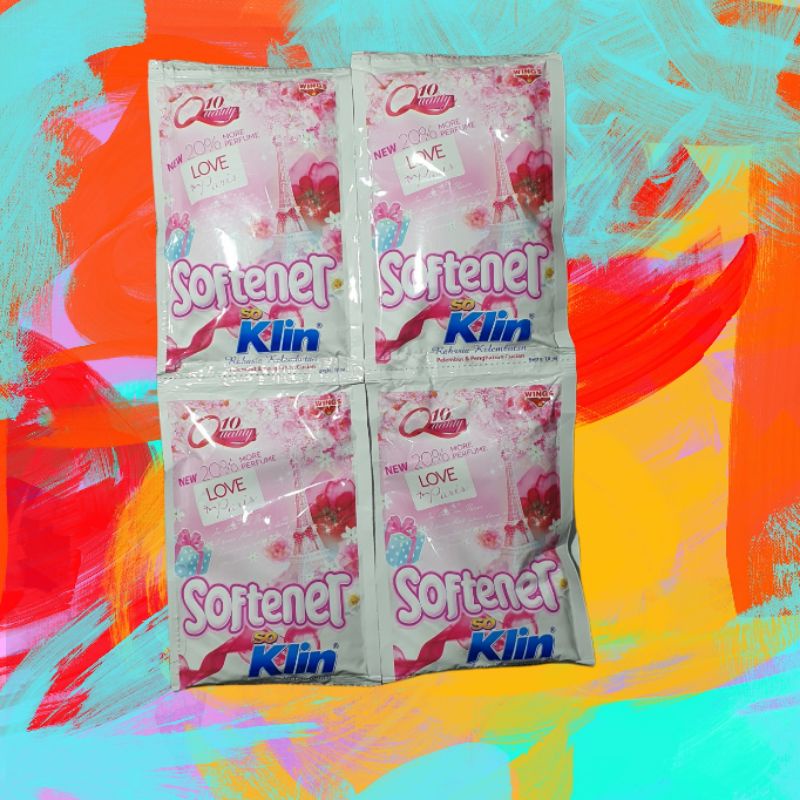 SoKlin Softener Sachet Love in Paris 1 Renceng 12 pcs 70 ml