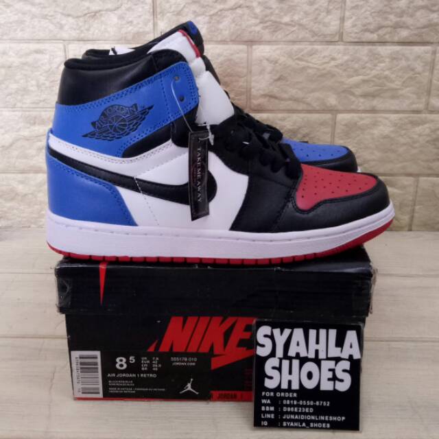 jordan retro 1 red and blue