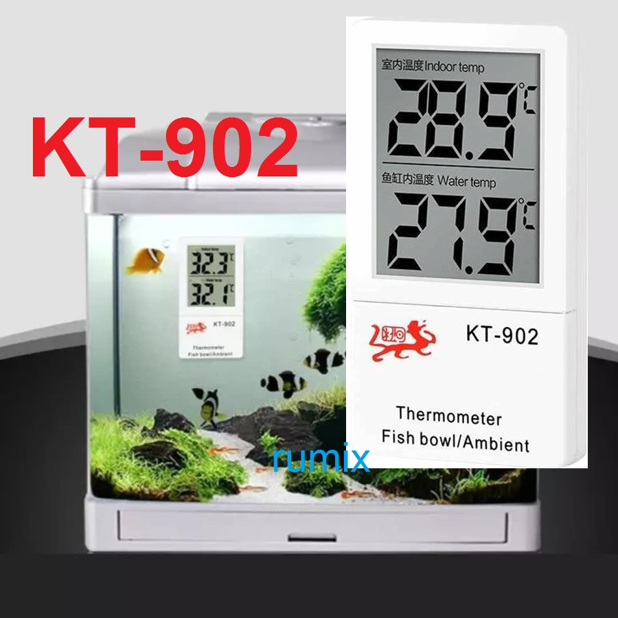 Thermometer Aquarium Termometer Digital LCD Display Indoor Suhu Air