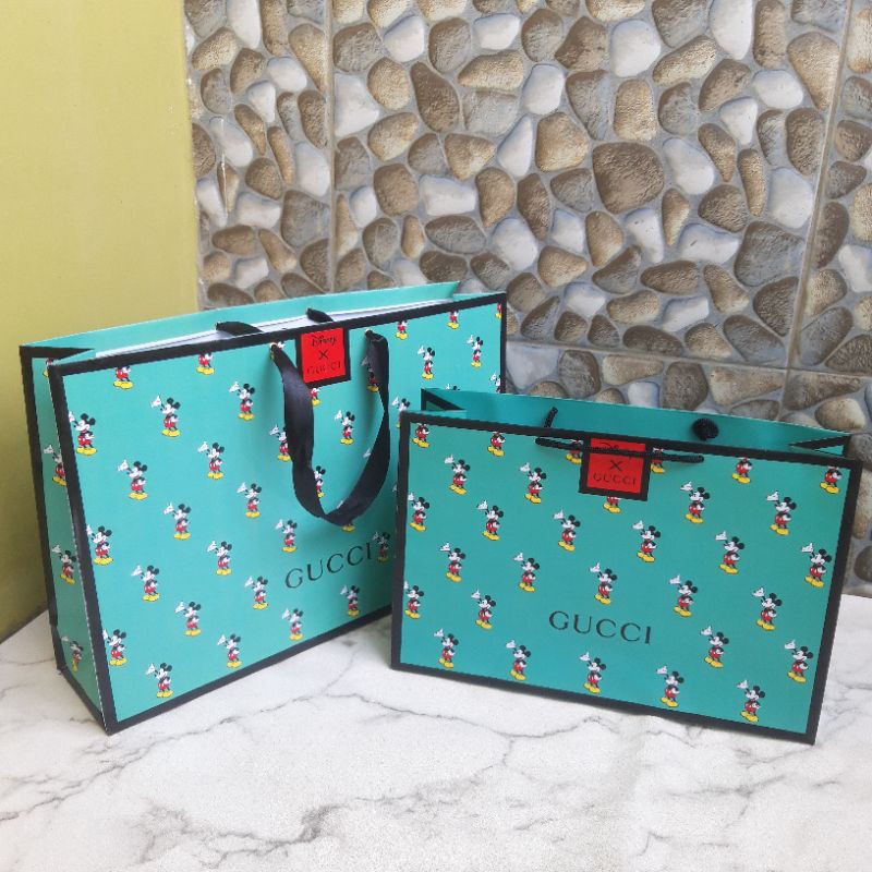 

Paper Bag Gucci Disney Mickey Mouse Tas Kado Hadiah Paperbag Branded