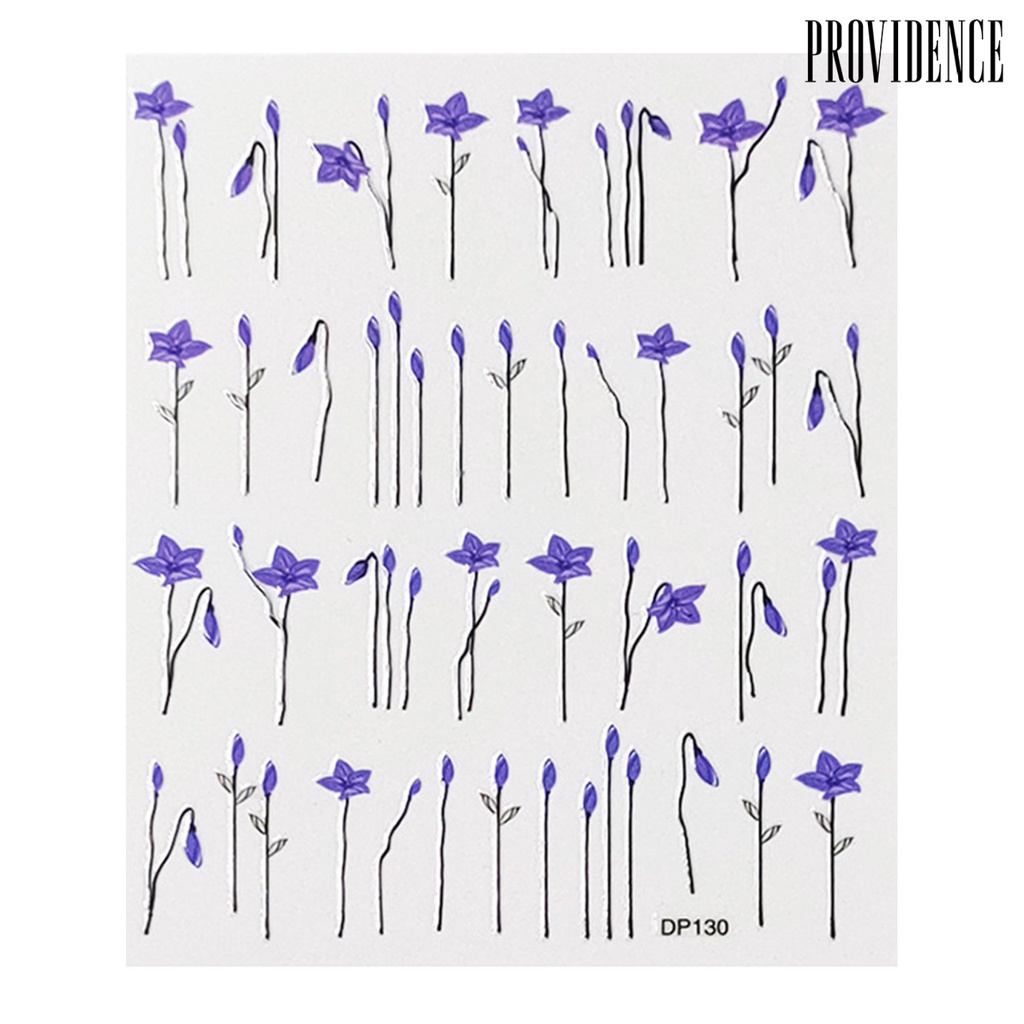 Providence 10Pcs/Set 3D Nail Branches Patterns Sticker Japanese Style Colorful Flowers Leaves Sticker Decal Rose Branch Slider for Manicure