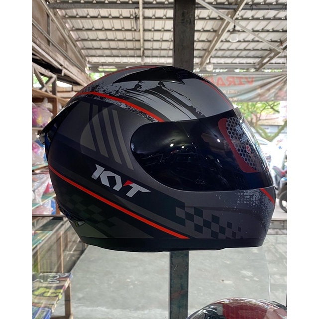 KYT R10 BLACK RED DOFF