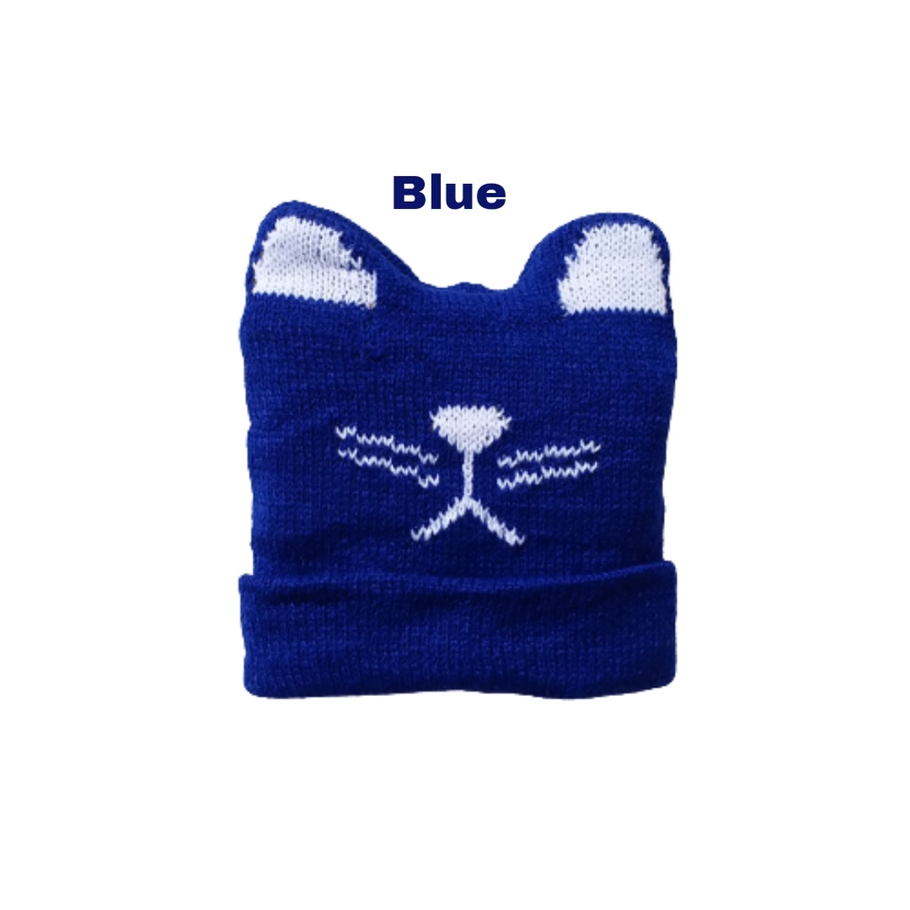 HappyOliver KUPLUK KITTEN (M) Topi Anak Lucu Model kupluk Usia 0 Sampai 3 Tahun Kualitas Terbaik