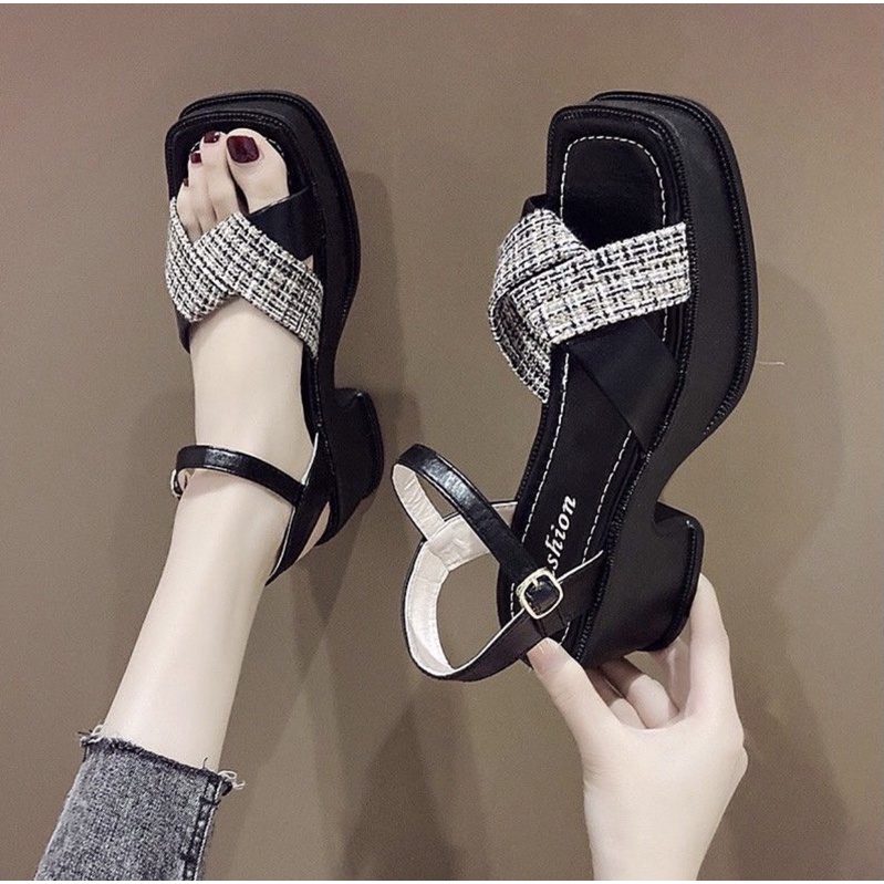 Wedges A009 sendal wanita import realpict