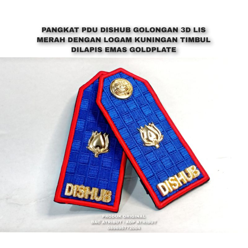 Pangkat PDU DISHUB GOLONGAN 3D Lis merah