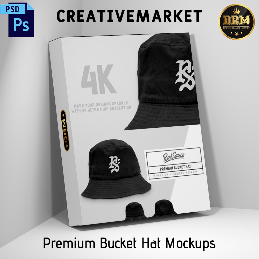 Premium Bucket Hat Mockups - Adobe Photoshop