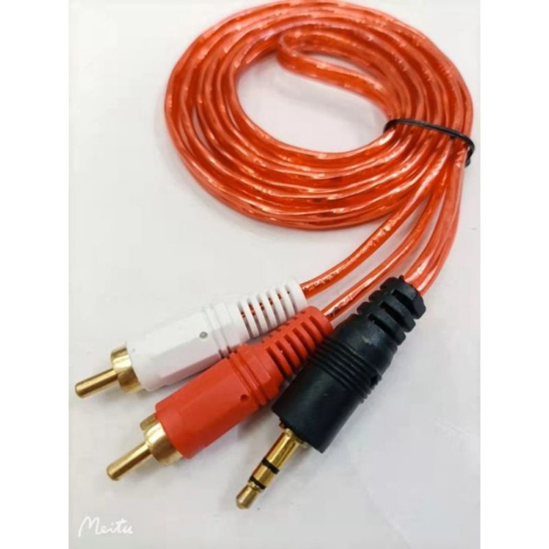 kabel Aux Av 2in 1 kabel audio jack 3.5mm AV 2 in 1 1.5m