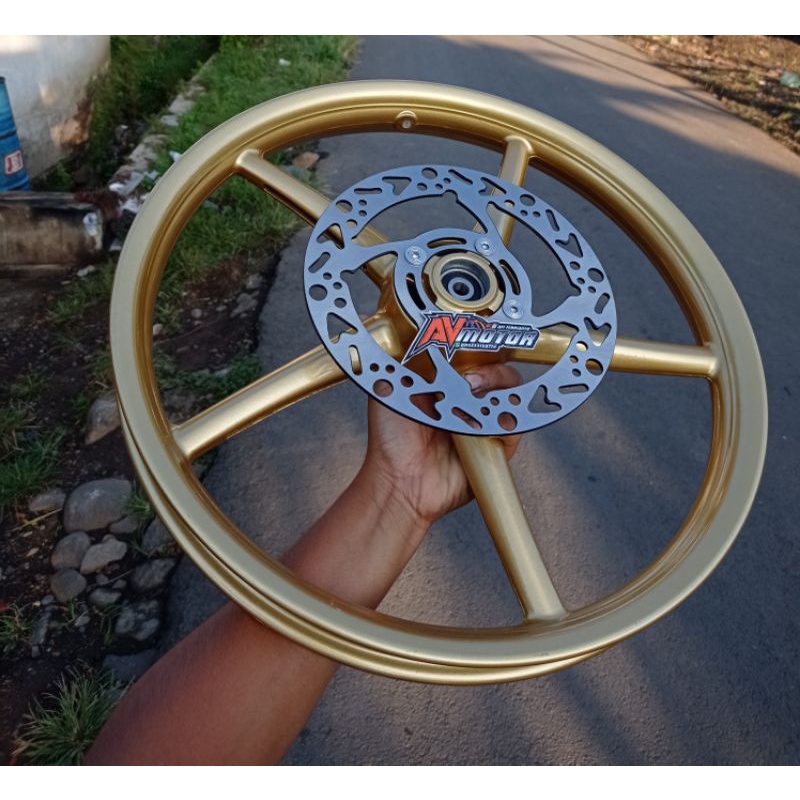 Velg Velek Vrossi copy rcb depan set piringan cakram Herex