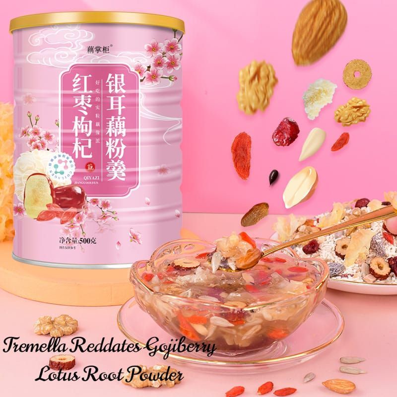 tremella reddatesgojiberry  lotus root powder bubuk akar teratai