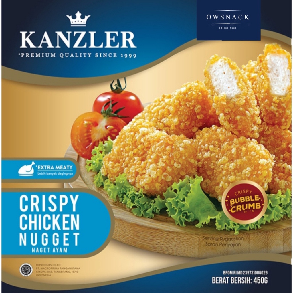 KANZLER CRISPY CHICKEN NUGGET 450gr / 450 gr