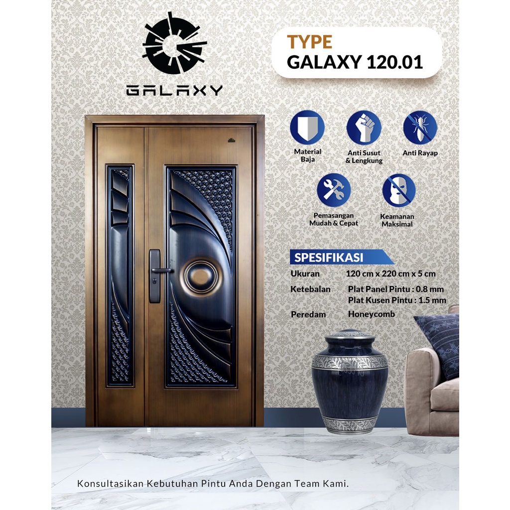 PINTU BAJA FORTRESS TYPE GALAXY 120.01 MOTHER & SON