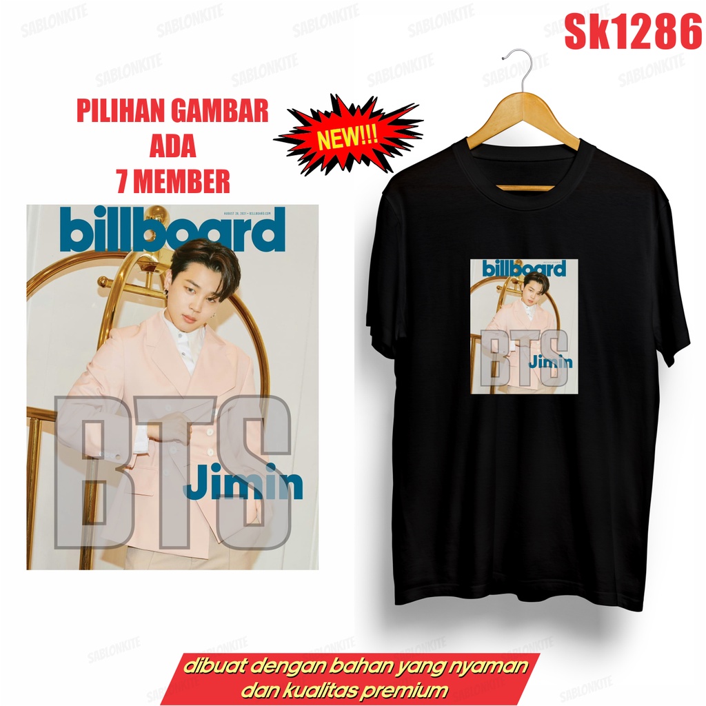 MURAH!!! KAOS KPOP BILLBOARD JUNGKOOK TAEHYUNG SK1286 JK V SG JIN JM JH  RM SK