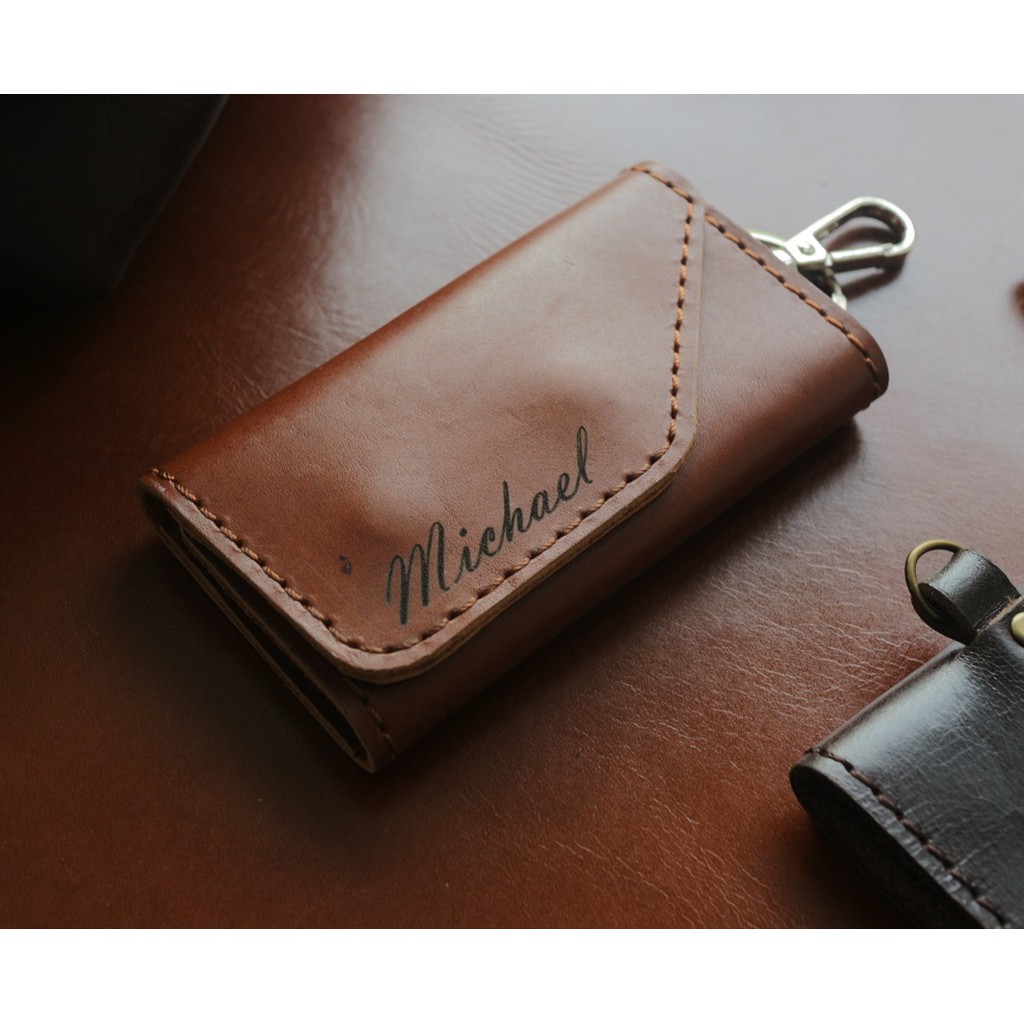 dompet stnk holder kulit asli - gratis ukir nama