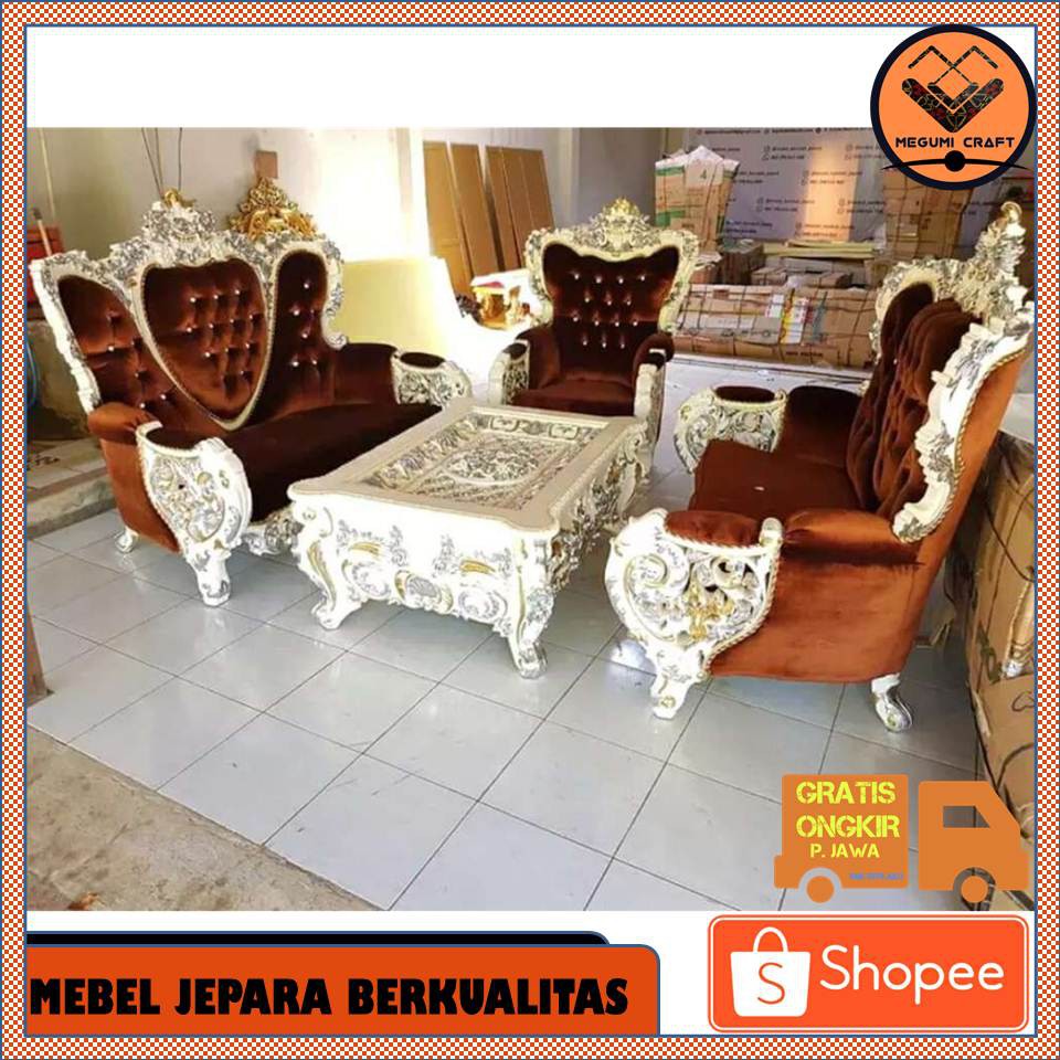 Sofa tamu mewah furniture jepara