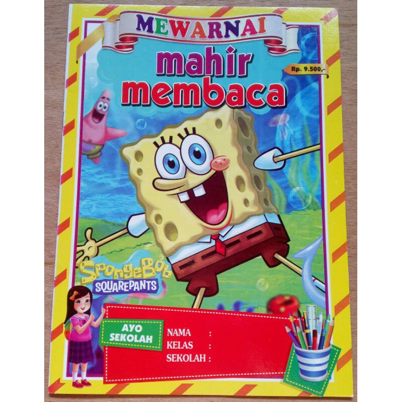 BUKU MEWARNAI ANAK SPONGEBOB SQUAREPANTS