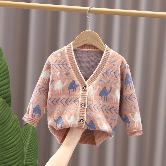 TokoMilkan Cardigan Rajut Anak Camel Kids | Outer Anak Perempuan Usia 1-5 Tahun