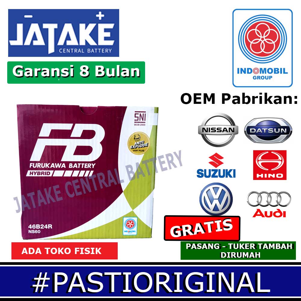 Aki basah Ns60 Furukawa Battery FB Hybrid mobil Toyota Avanza Rush Suzuki APV Swift Carry