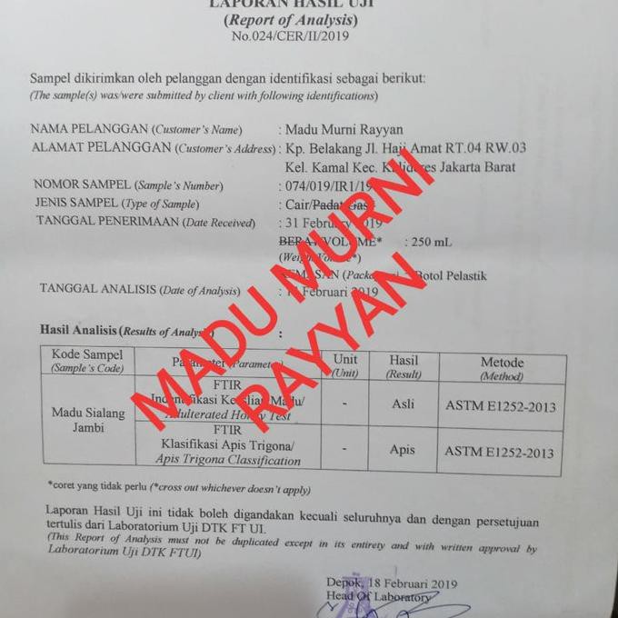 

9H476R- Madu Asli/ Madu Hutan Liar Jambi Netto 1Kg Dyu5Ge4-