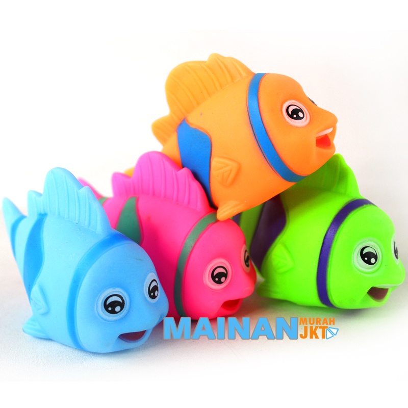 MAINANKEI MAINAN ANAK MURAH MAINAN IKAN NEMO KARET CIT CIT B797 MAINAN IKAN NEMO ISI 4 HAPPY PLAY ANIMALS