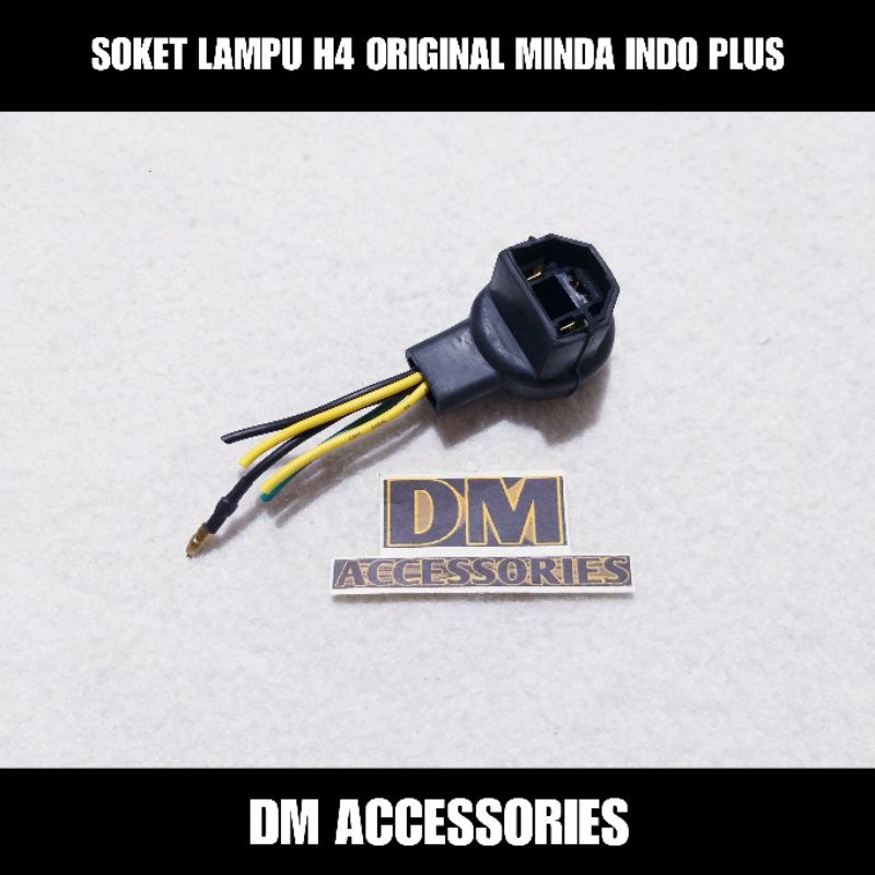 SOCKET H4 SOKET LAMPU H4 MOBIL & MOTOR ORIGINAL MINDA
