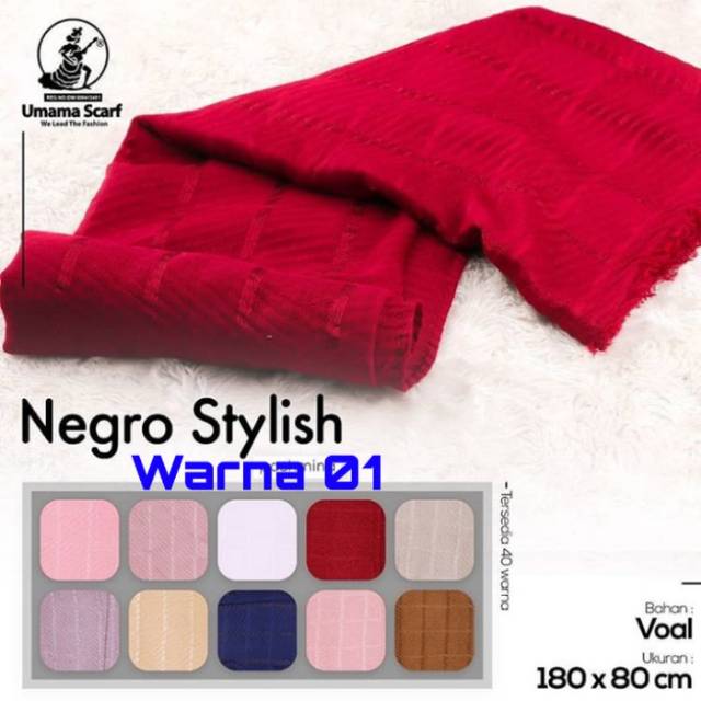 Jilbab Pashmina Negro Stylish Umama Scarf Hijab Polos Khimar Rawis Umama Scarf