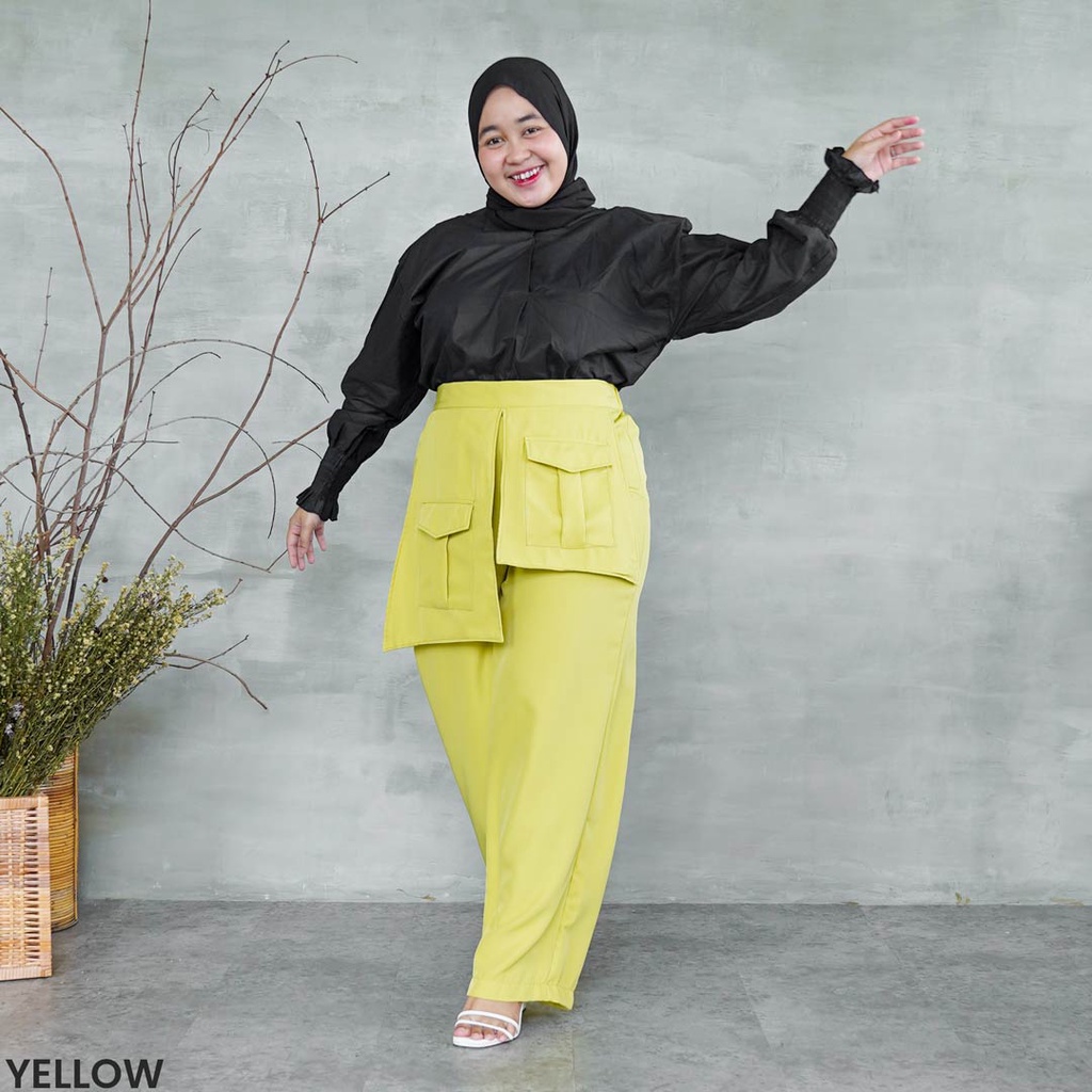 Bigsize Bess Palazo Pocket Pants Celana Panjang Wanita