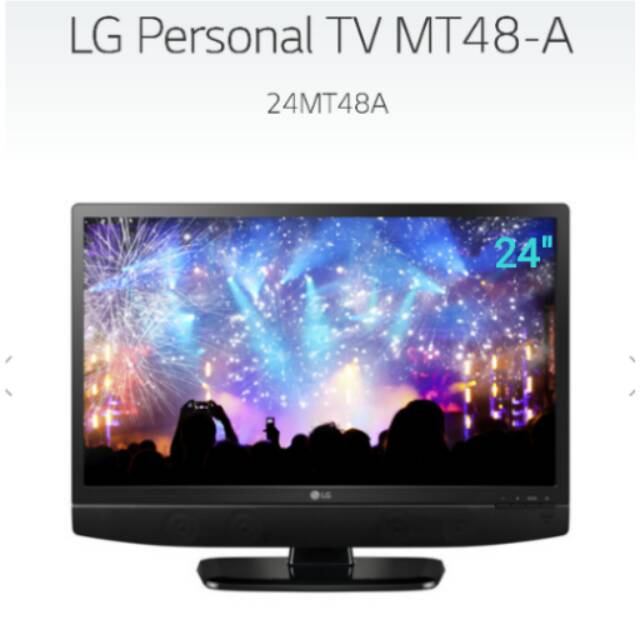 LG 24 LED TV (Monitor+TV) USB Movie 24MT48AF-PT Hitam