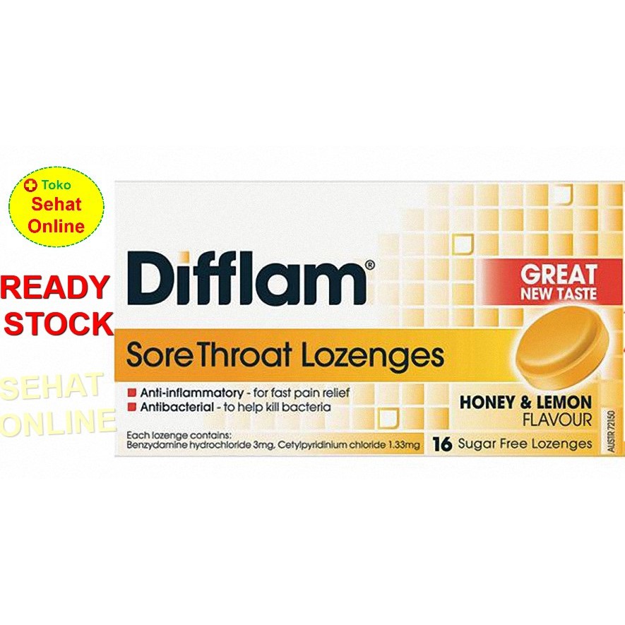 Difflam Sugar free Honey and Lemon 16 Lozenges