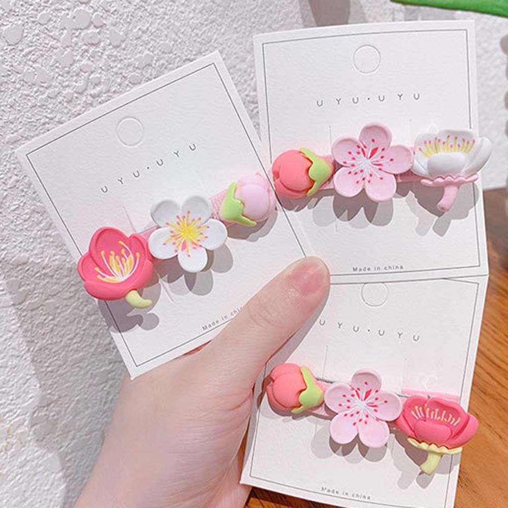 NEEDWAY Bunga Jepit Rambut Hadiah Gadis Elegan Kuncup Wanita Hiasan Kepala Aksesoris Rambut Hiasan Kepala Gaya Korea Hair Clip